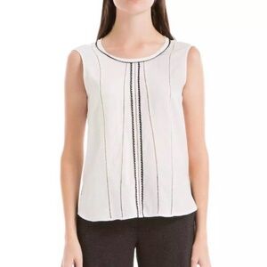 Max Studio White Sleeveless Top